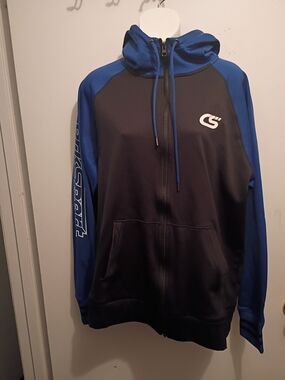 CS Hooded Full-Zip Jacket - Black & Blue